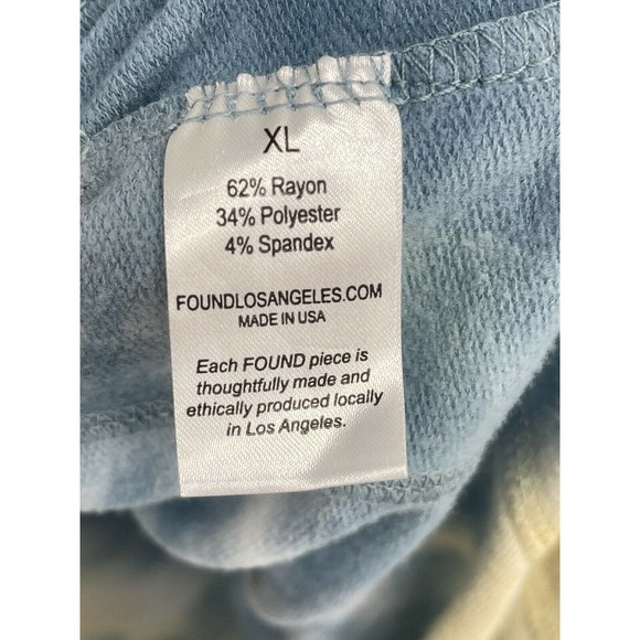 Found Made in LA Tie Dye Sweatshirt High Low Drop Sleeve Pullover Size X-Large - Picture 5 of 5